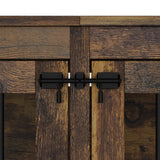 Dog Crate Furniture Indoor - Wooden Dog Kennel with Room Divider,Trays