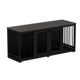 Dog Crate Furniture Indoor - Wooden Dog Kennel with Room Divider,Trays