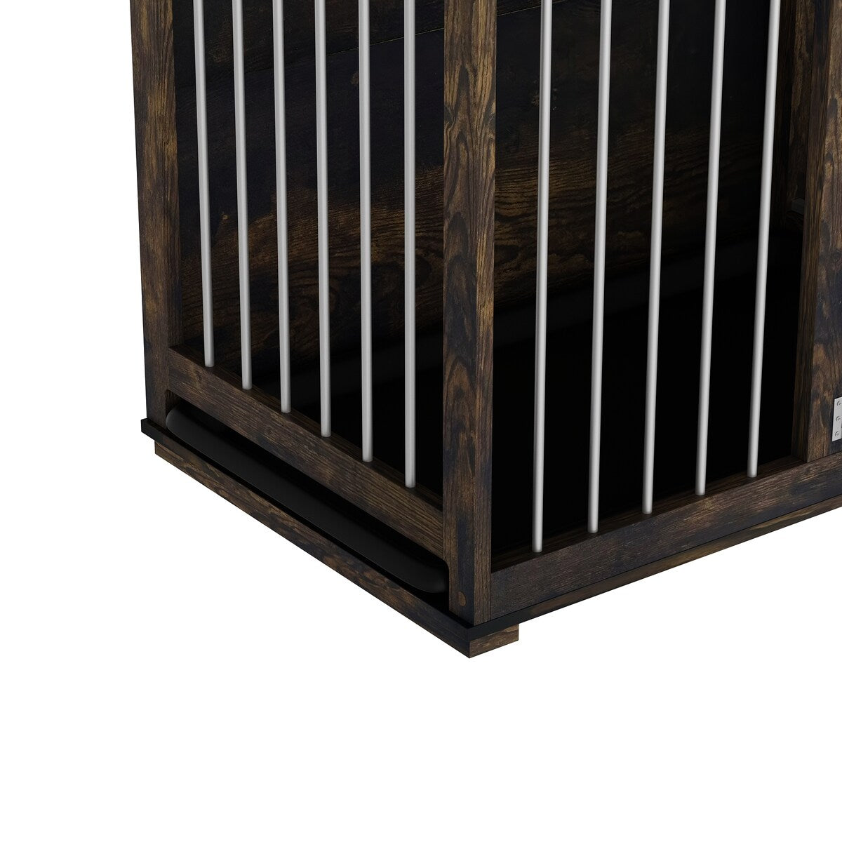 Dog Crate Furniture Indoor - Wooden Dog Kennel with Room Divider,Trays