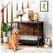 Dog Crate Furniture, Removable Tray and Wheels
