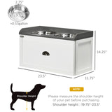 Dog Feeding Station with Storage Drawer, Dog Food Storage Cabinet with 2 Removable Elevated Dog Bowls for Large Sized Dogs
