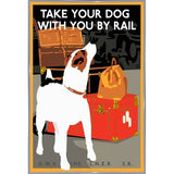 Dog by Rail-VINAPP113590 Print 22.5"x15" by Vintage Apple Collection