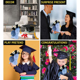 DolliBu Blue Snail Small Graduation Plush Toy with Cap with Tassel - 5.5 inches