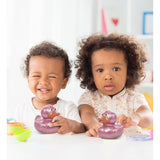DolliBu Metallic Rose Gold Duck Bath Buddy Squirter For Toddlers - Rose Gold - 2.7Lx2.2Wx2.3H inches