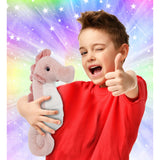 DolliBu Rose Seahorse Super Soft Stuffed Animal for Kids and Adults - 12 inches