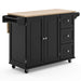 Homestyles Mobile Kitchen Island Cart with Wood Top and Dropleaf Breakfast Bar