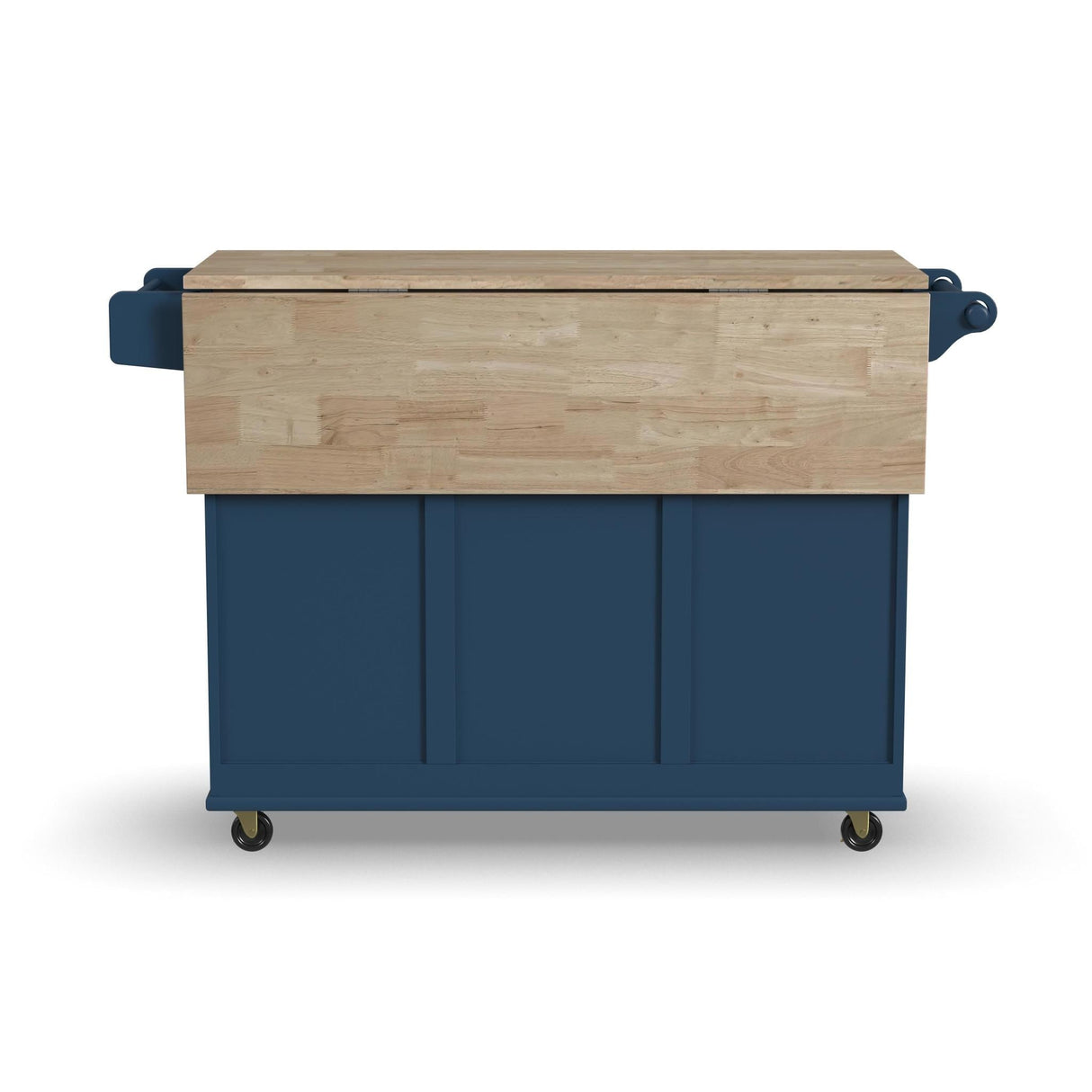 Homestyles Mobile Kitchen Island Cart with Wood Top and Dropleaf Breakfast Bar