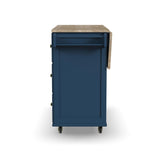 Homestyles Mobile Kitchen Island Cart with Wood Top and Dropleaf Breakfast Bar