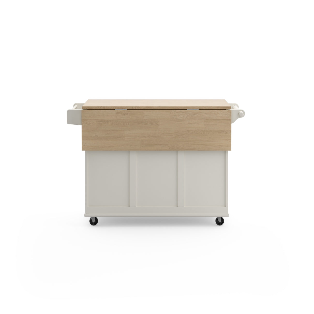 Homestyles Mobile Kitchen Island Cart with Wood Top and Dropleaf Breakfast Bar