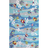 Domani Mohana Blue Seascape Hand-hooked Area Rug