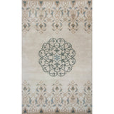 Domani Sahara Ivory Medallion Hand-woven Wool Area Rug