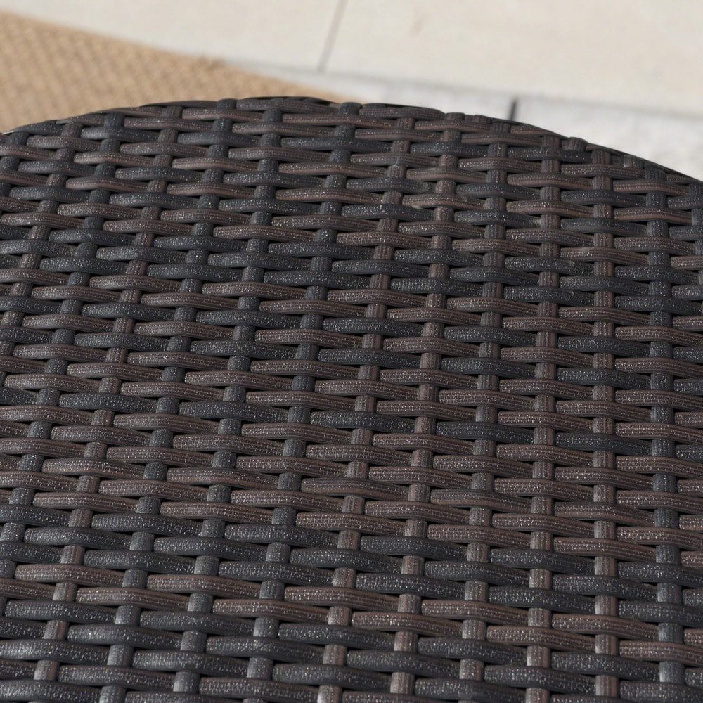 Dominica Outdoor 3-piece Wicker 40-inch Round Bar Set with Cushions by Christopher Knight Home