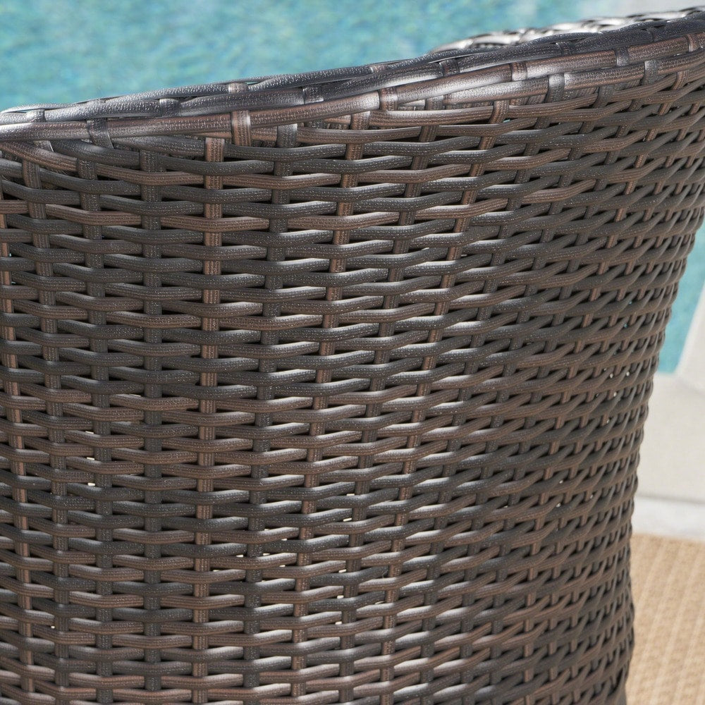 Dominica Outdoor 3-piece Wicker 40-inch Round Bar Set with Cushions by Christopher Knight Home