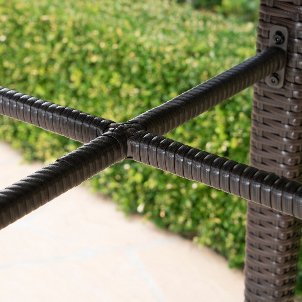 Dominica Outdoor 32-inch Round Wicker Bar Table by Christopher Knight Home