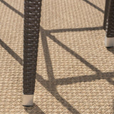 Dominica Outdoor 5-piece Wicker 41-inch Round Bar Set with Cushions by Christopher Knight Home