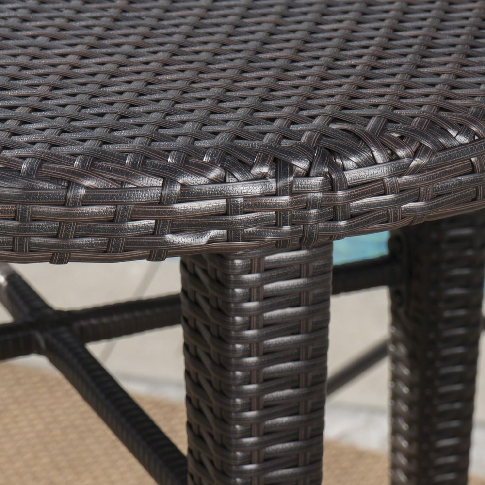 Dominica Outdoor 5-piece Wicker 41-inch Round Bar Set with Cushions by Christopher Knight Home
