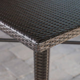 Dominica Outdoor 5-piece Wicker 41-inch Square Bar Set with Cushions by Christopher Knight Home