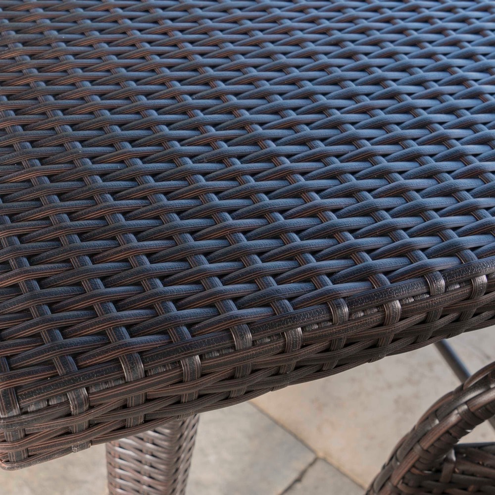 Dominica Outdoor 5-piece Wicker 41-inch Square Bar Set with Cushions by Christopher Knight Home