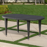 Dominica Outdoor Oval Wicker 69-inch Wicker Dining Table by Christopher Knight Home - 69.30"L x 38.20"W x 30.00"H