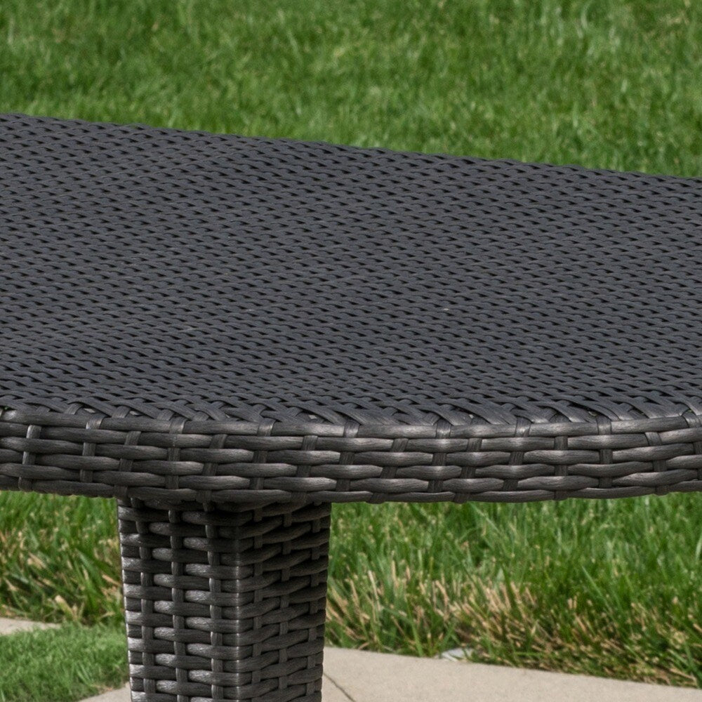 Dominica Outdoor Oval Wicker 69-inch Wicker Dining Table by Christopher Knight Home - 69.30"L x 38.20"W x 30.00"H