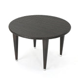 Dominica Outdoor Wicker Round Dining Table by Christopher Knight Home