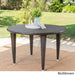 Dominica Outdoor Wicker Round Dining Table by Christopher Knight Home