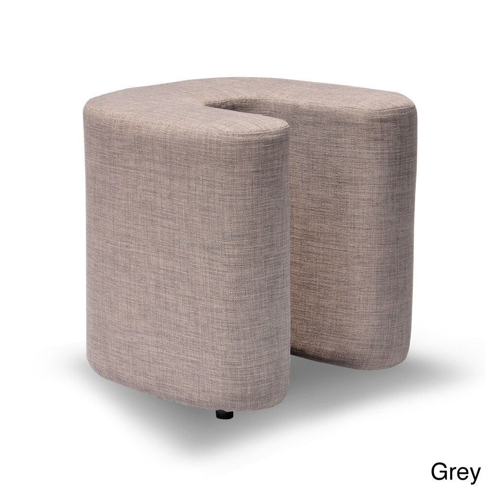 Domino Linen U-Shaped Ottoman