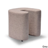 Domino Linen U-Shaped Ottoman