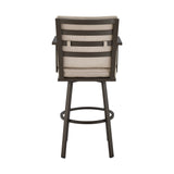 Don Aluminum Outdoor Patio Counter Height Swivel Bar Stool with Cushions