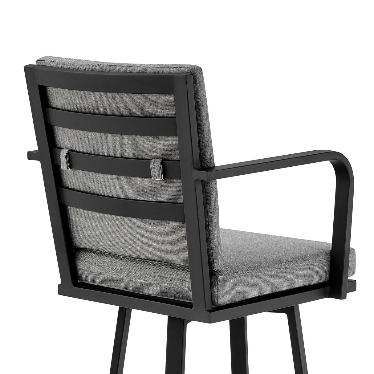 Don Aluminum Outdoor Patio Counter Height Swivel Bar Stool with Cushions