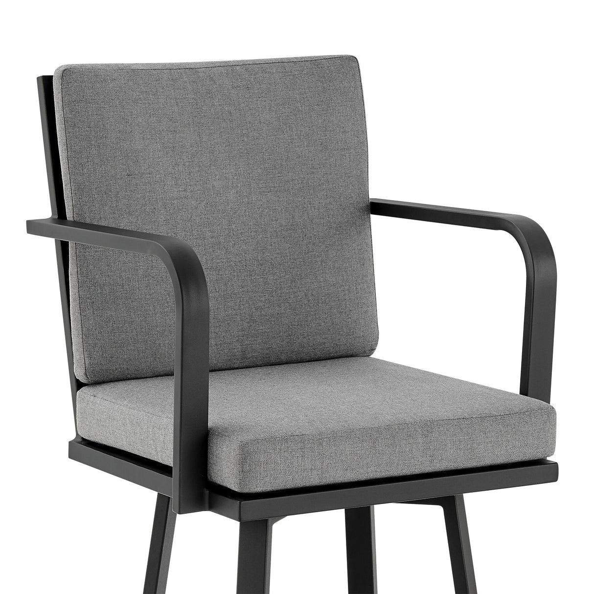 Don Aluminum Outdoor Patio Counter Height Swivel Bar Stool with Cushions