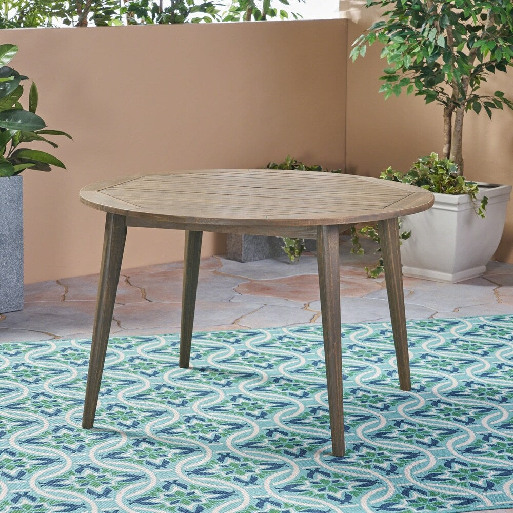 Donatella Outdoor 5 Piece Wood and Wicker Dining Set by Christopher Knight Home