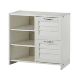 Donco Kids Louver 2 Drawer Chest with Shelves in White