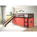 Donco Kids Mission Tent Loft Dark Cappuccino Twin Bed with Slide