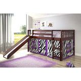 Donco Kids Mission Tent Loft Dark Cappuccino Twin Bed with Slide