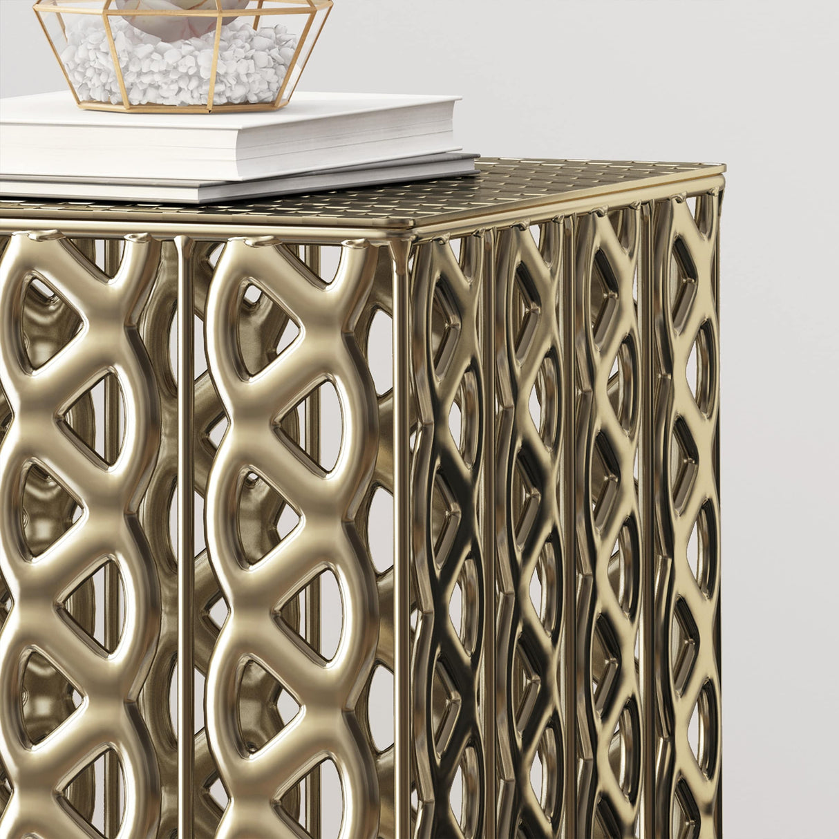 Donnellon Modern Handcrafted Square Iron Accent Table by Christopher Knight Home