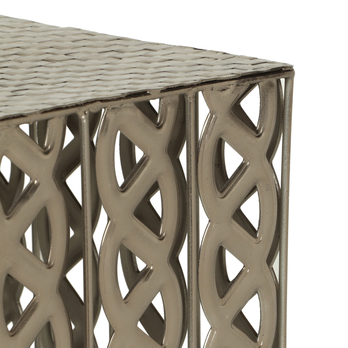 Donnellon Modern Handcrafted Square Iron Accent Table by Christopher Knight Home
