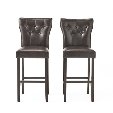 Donner 31-inch Bonded Leather Barstool (Set of 2) by Christopher Knight Home