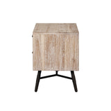 Donovan Rough Sawn Multi 2-piece Platform Bedroom Set with Nightstand