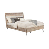 Donovan Rough Sawn Multi 2-piece Platform Bedroom Set with Nightstand