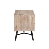Donovan Rough Sawn Multi 2-piece Platform Bedroom Set with Nightstand
