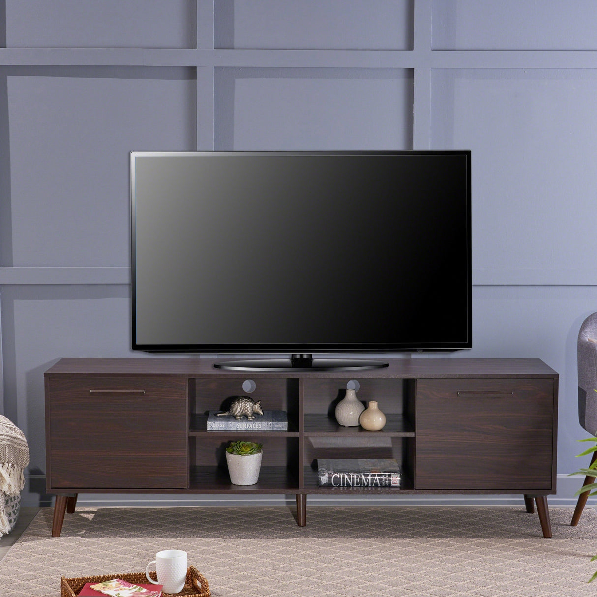 Dontae Mid-century Modern TV Stand by Christopher Knight Home