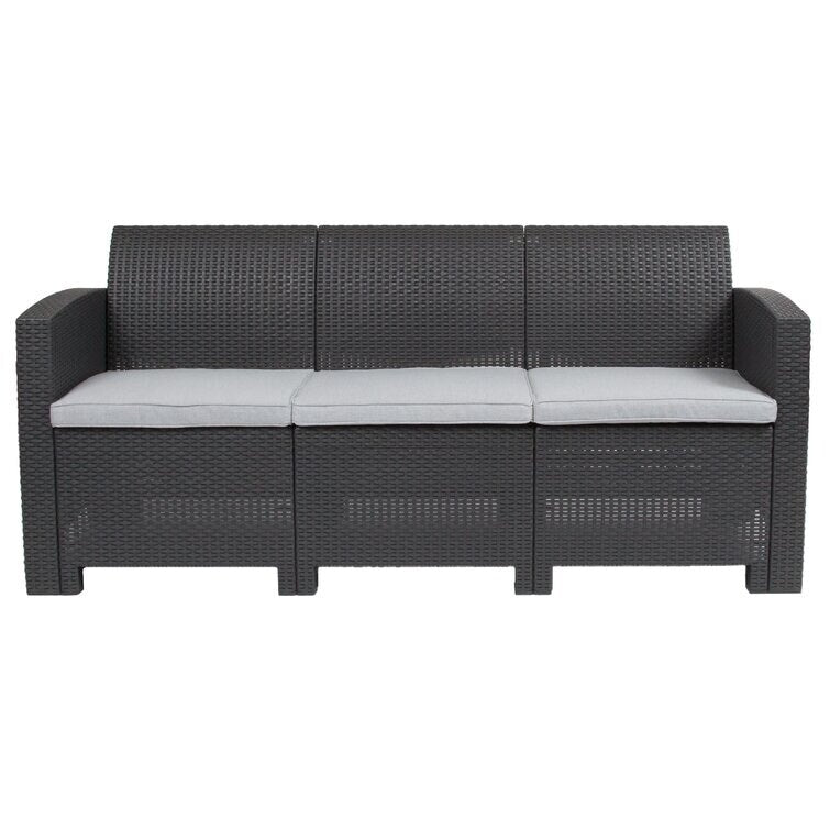 Doon 67.5'' Wide Outdoor Wicker Patio Sofa