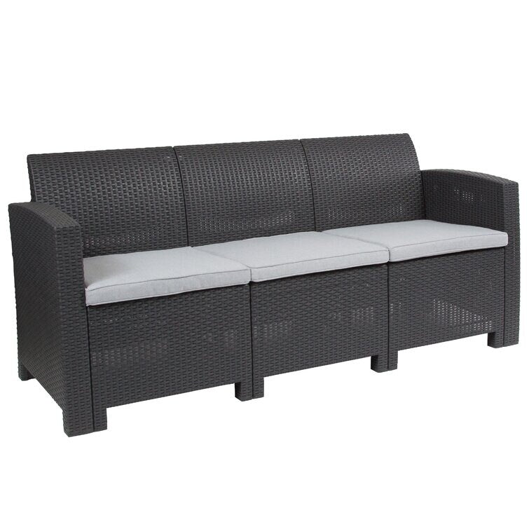 Doon 67.5'' Wide Outdoor Wicker Patio Sofa