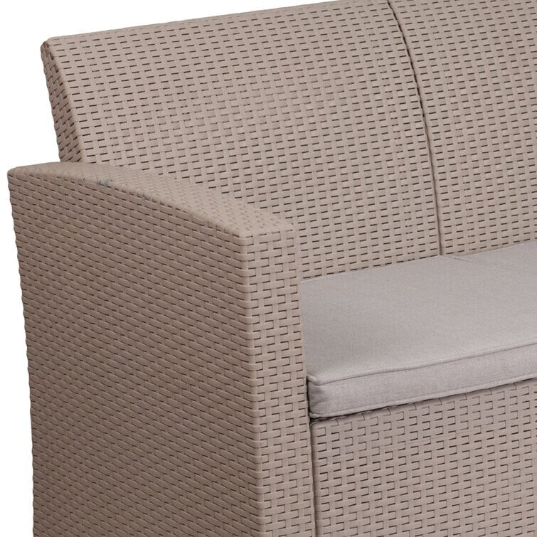 Doon 67.5'' Wide Outdoor Wicker Patio Sofa