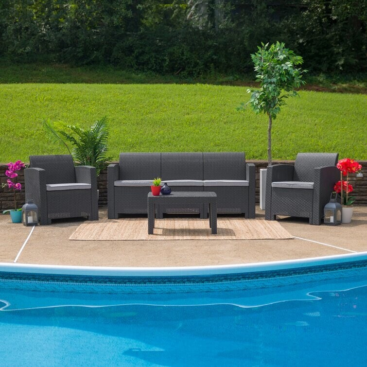 Doon 67.5'' Wide Outdoor Wicker Patio Sofa