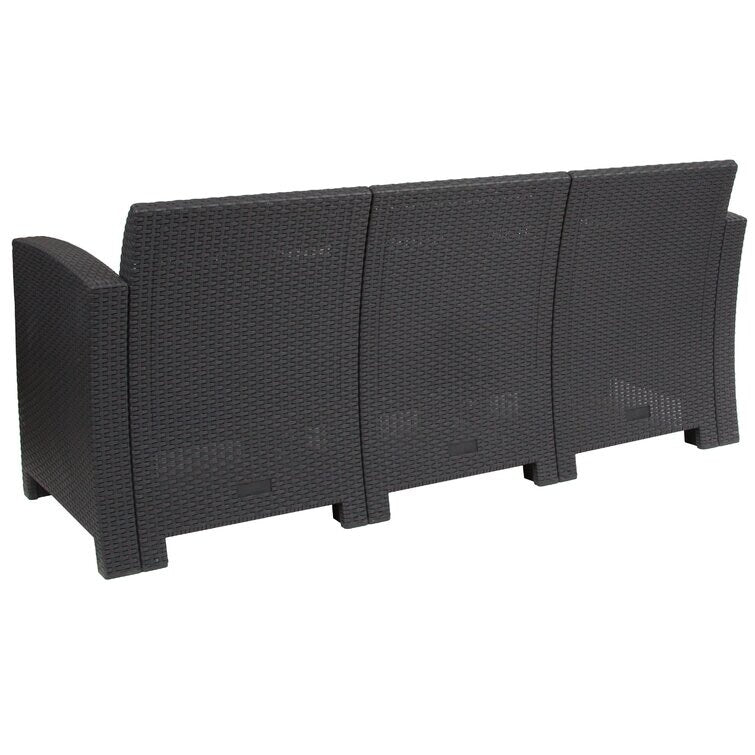 Doon 67.5'' Wide Outdoor Wicker Patio Sofa