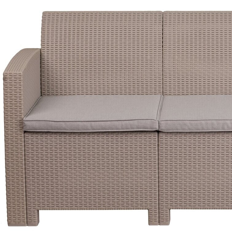 Doon 67.5'' Wide Outdoor Wicker Patio Sofa