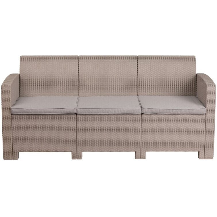 Doon 67.5'' Wide Outdoor Wicker Patio Sofa