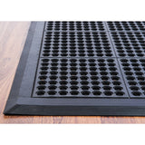Doortex® Anti-Fatigue Black All-Weather Modular System Door Mat - 36" x 36" - 38" x 38"